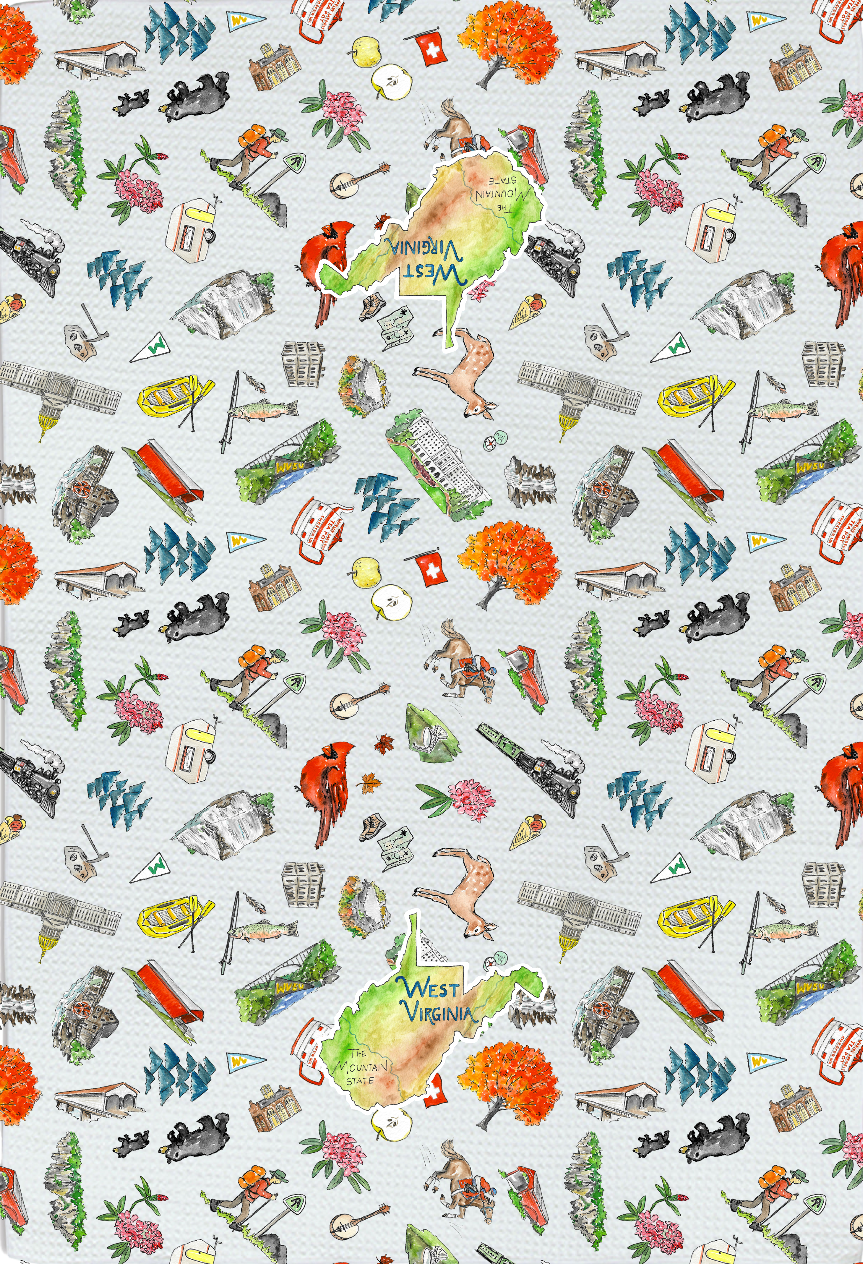 Pippa West Virginia tea towel