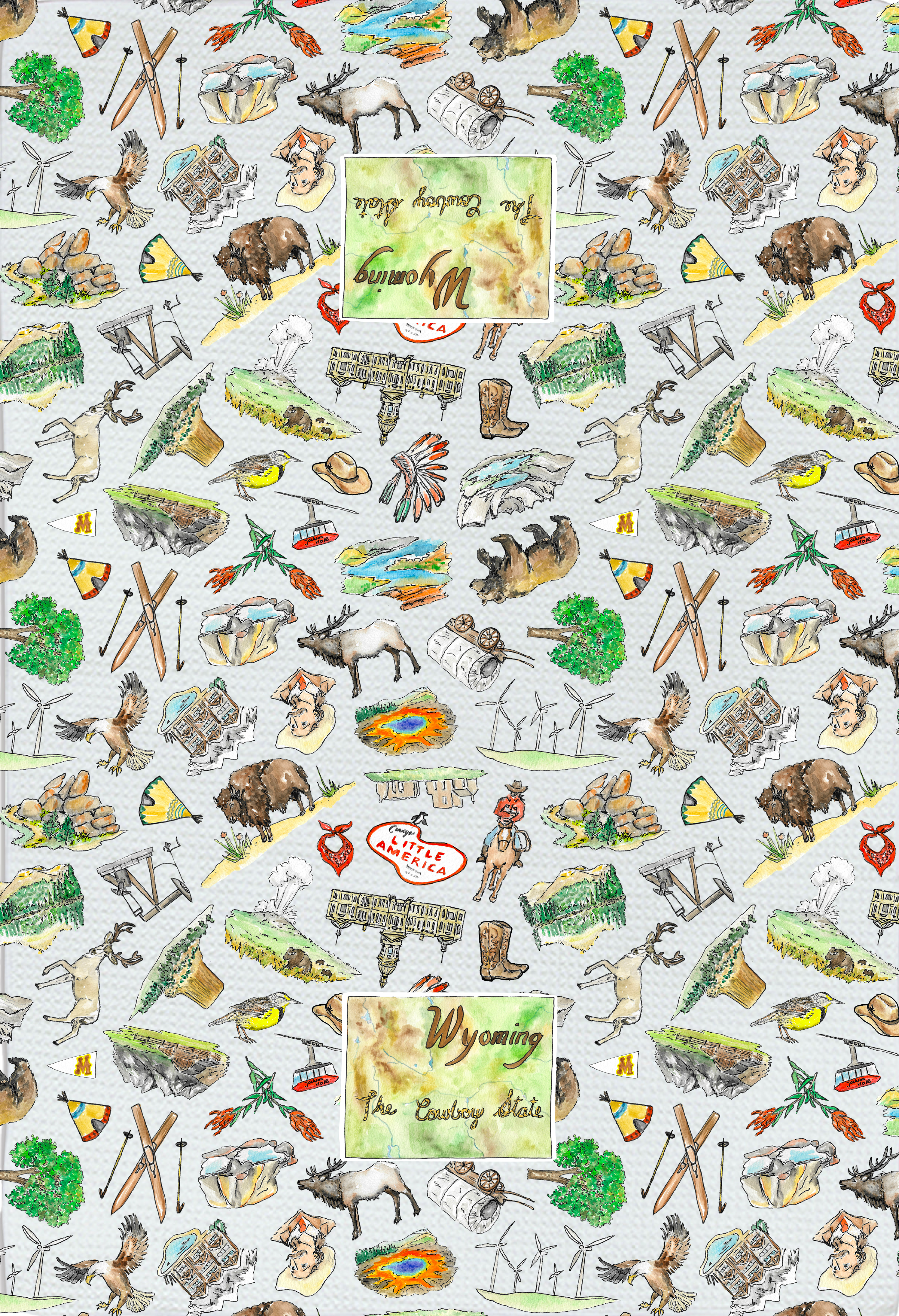 Pippa Wyoming tea towel