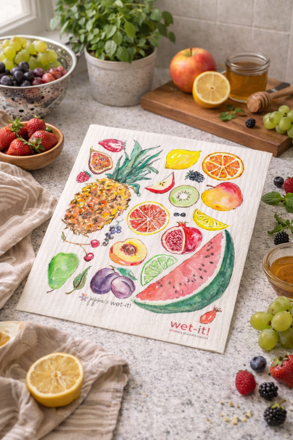 Tutti Frutti Swedish Dishcloth