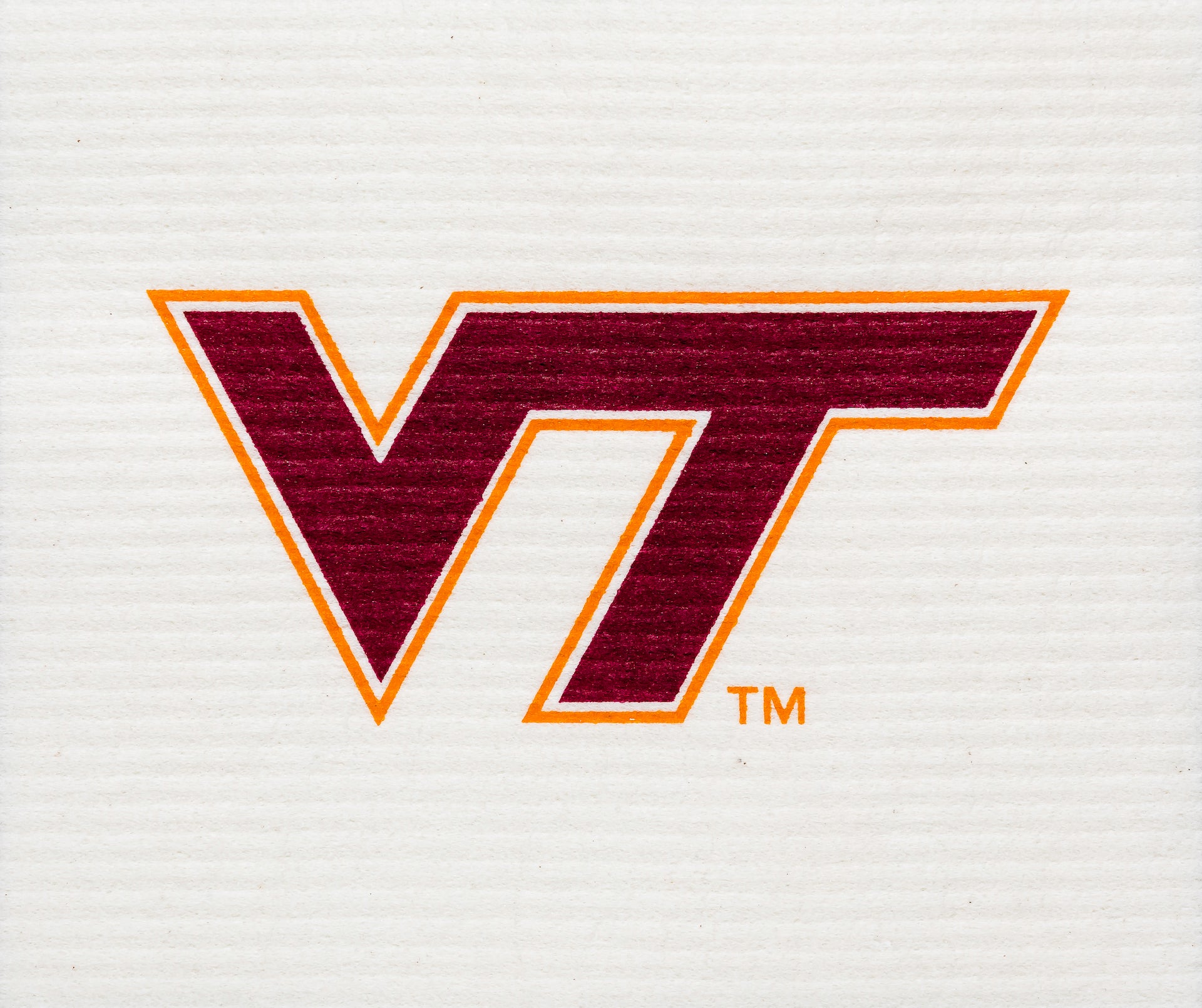 virginia tech design on a sponge cloth