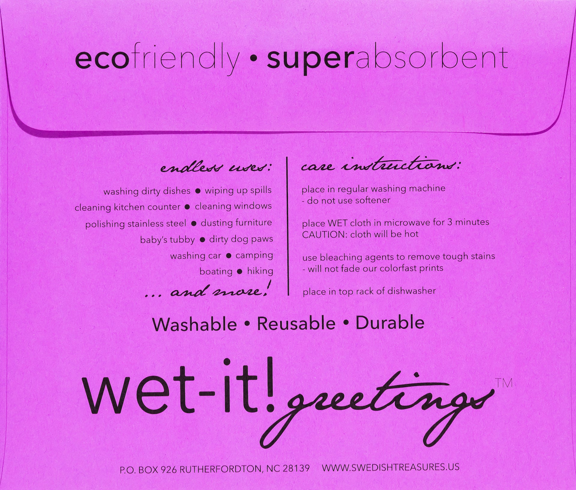 wet-it! greetings envelope lavender