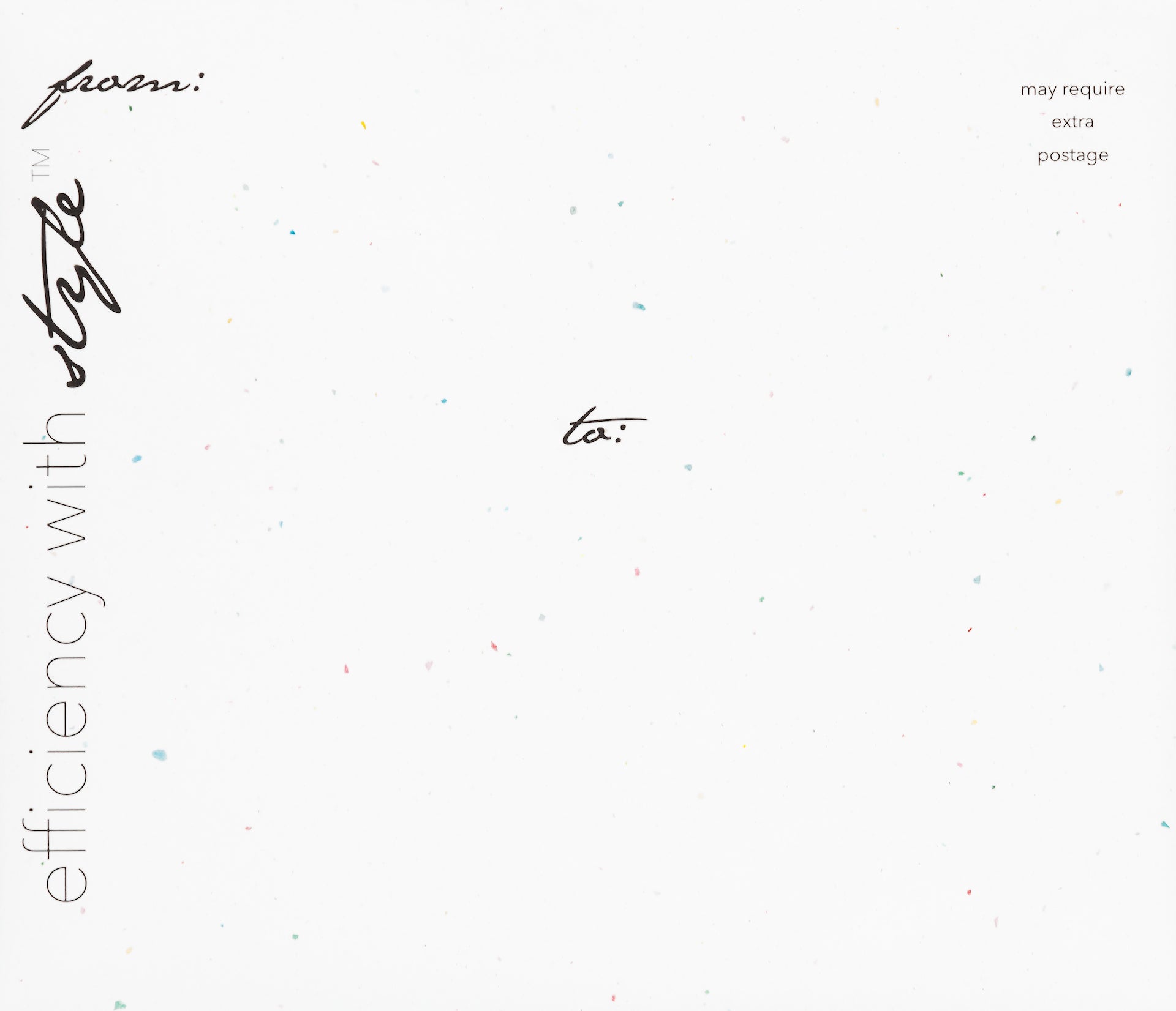 wet-it! greetings envelope speckled