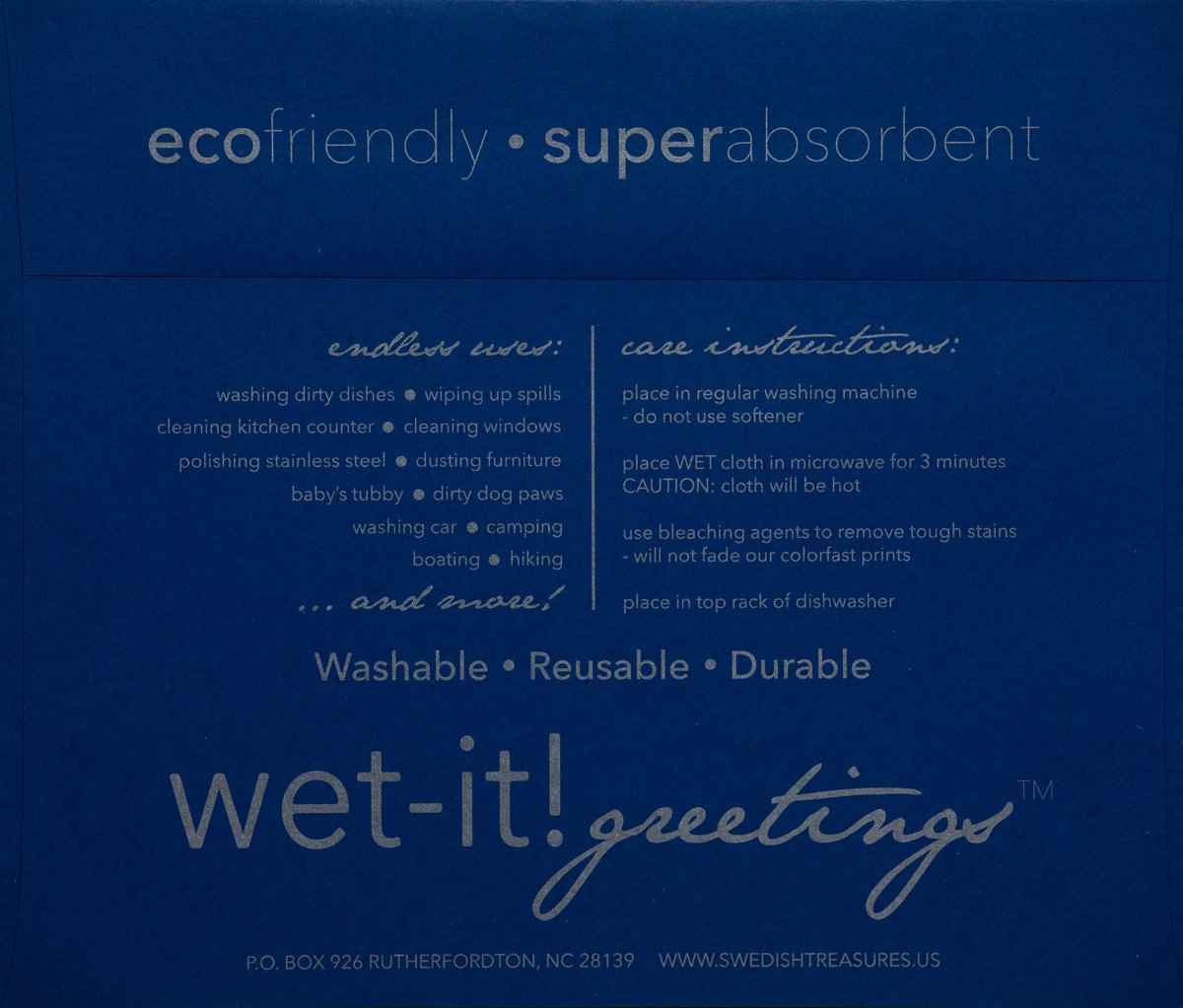 wet-it! greetings envelope blue