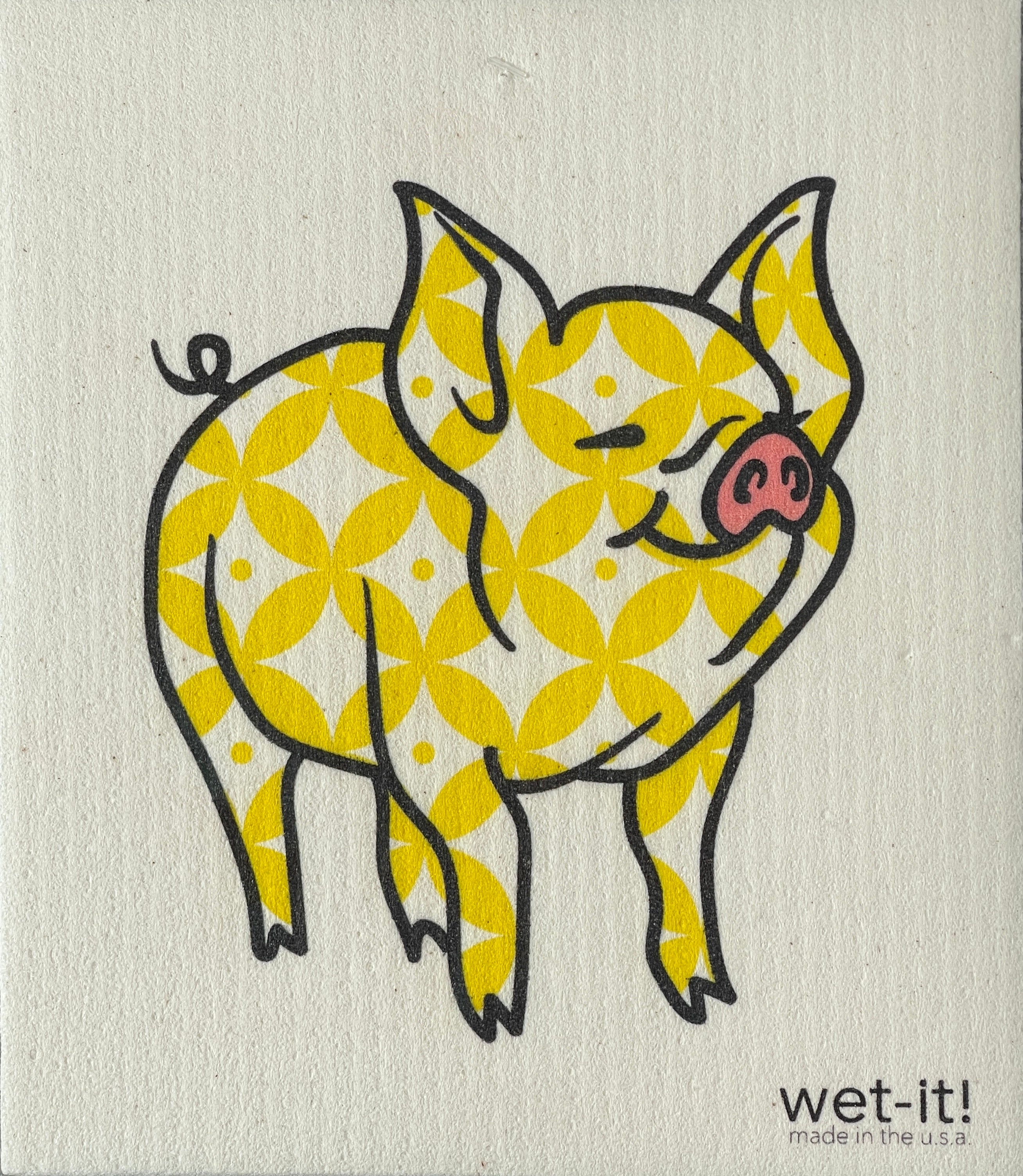 Wet-it Swedish Cloth with classic pig Design