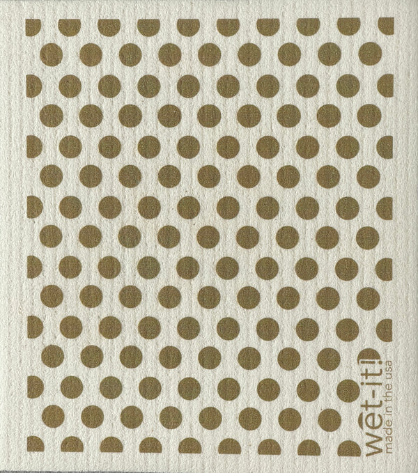 Wet-it Swedish Cloth with dots & dots taupe Design