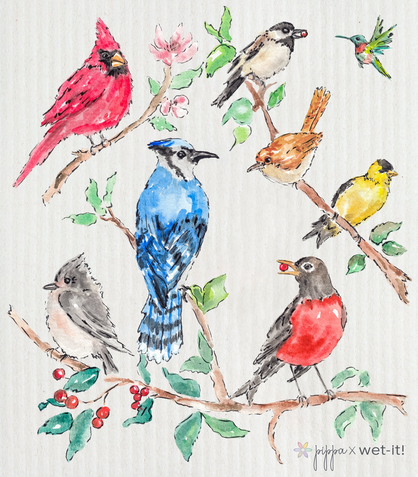 sponge cloth with backyard buddies design
