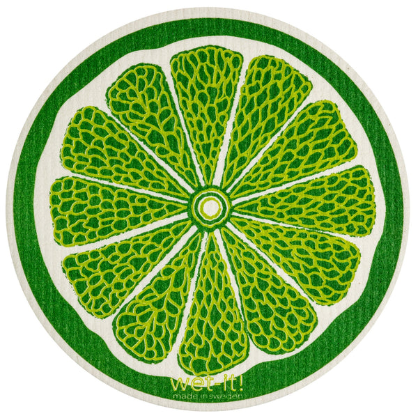 swedish cloth with lime round design
