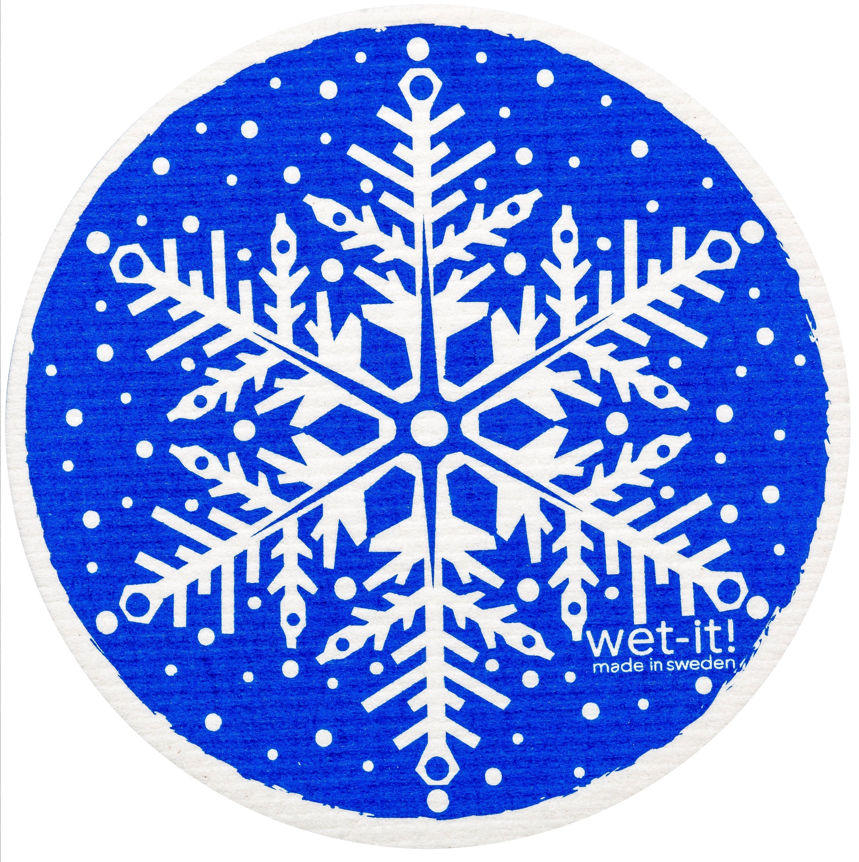 snowflake blue round