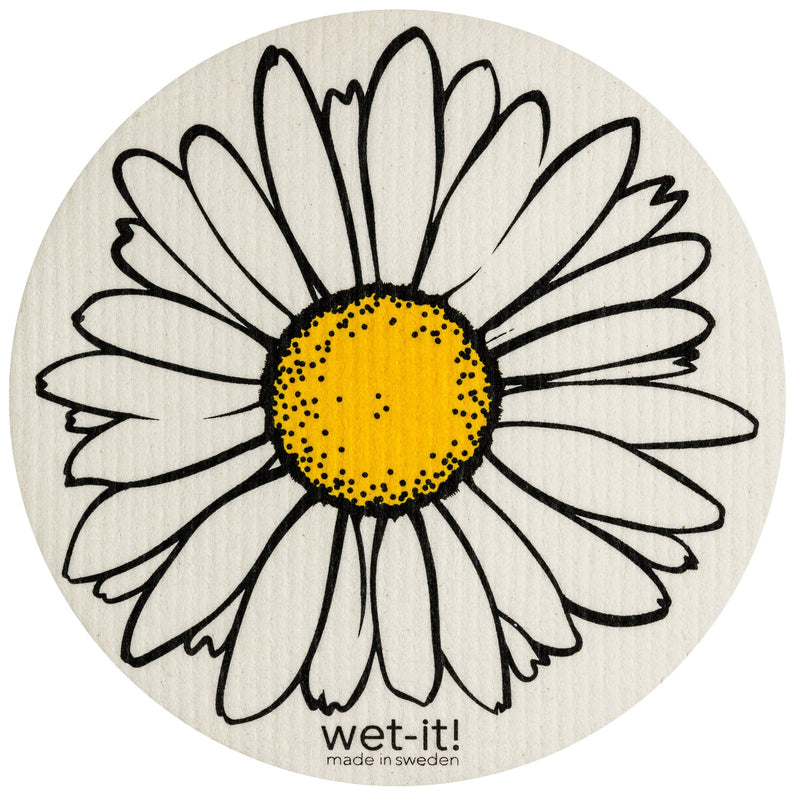 swedish cloth with daisy round design