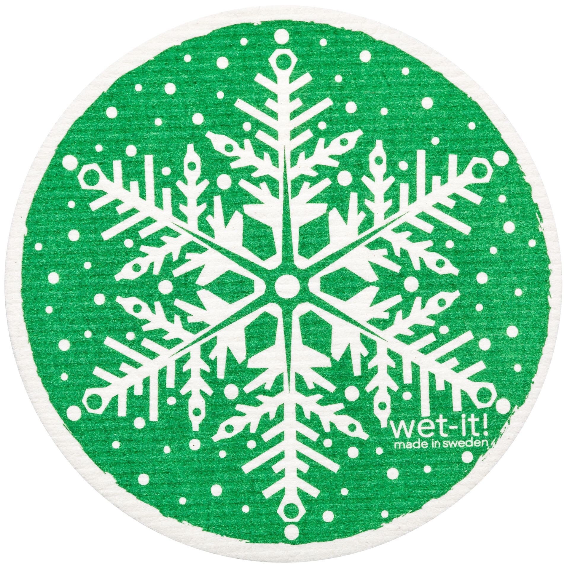 snowflake green round