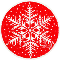 snowflake-red-round-swedish-dishcloth
