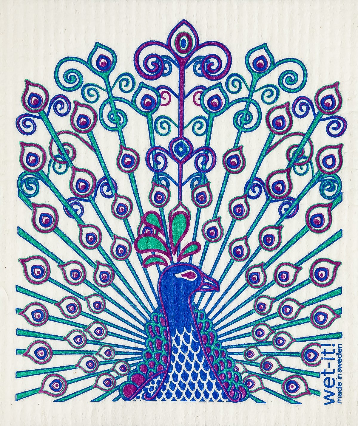 Peacock Swedish spongecloth