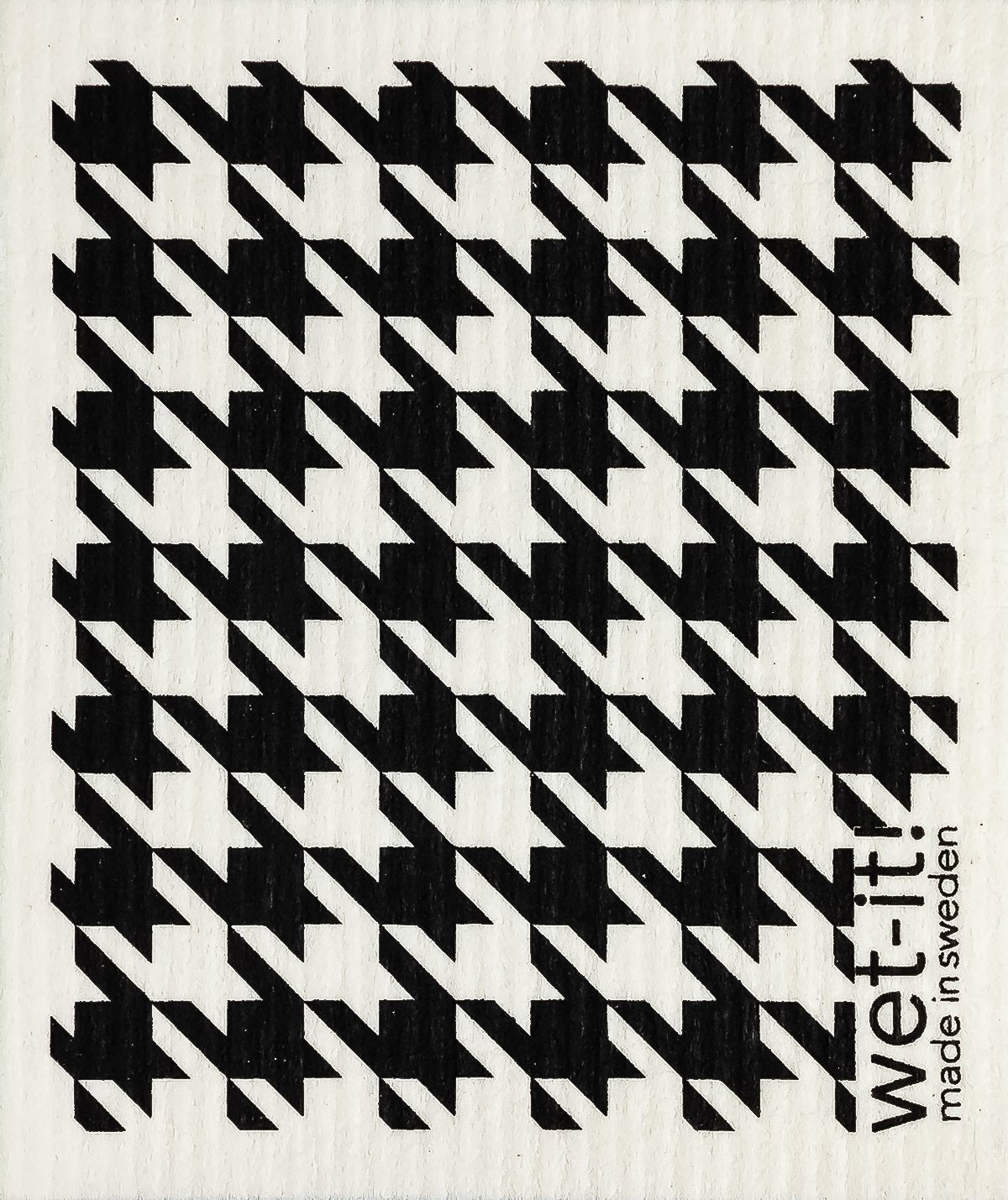 Black houndstooth ponge cloth